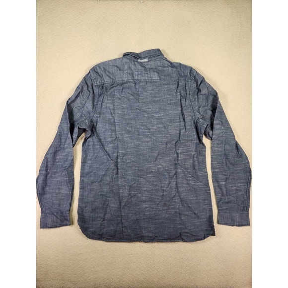 Buffalo by David Bitton Shirt Mens Large L Metal Button Up Collar Blue NWOT - Picture 9 of 12